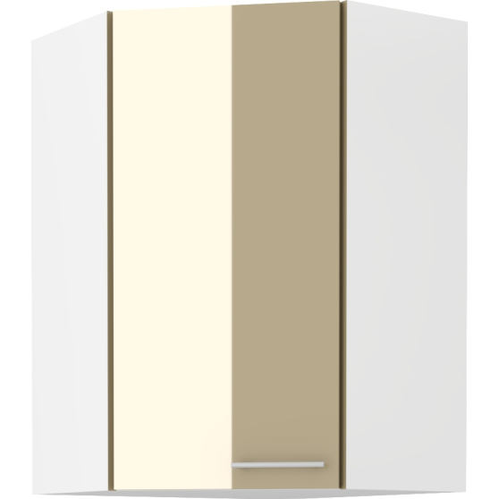 Szafka górna wisząca narożna 1 drzwi 60 x 60 GN-90 1F 45 LARA CAPPUCINO POŁYSK Podstawowe