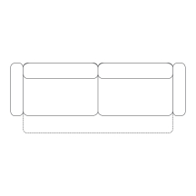 Sofa z wysuwanymi siedziskami 3 W BENETTO Podstawowe