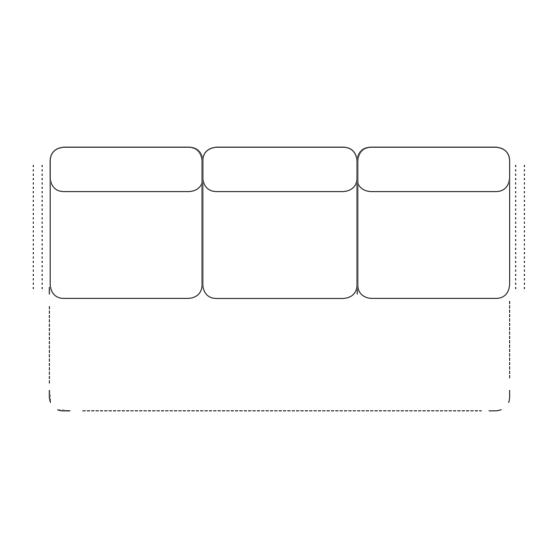 Sofa bez boków z funkcją spania 3 F BB BENETTO Podstawowe