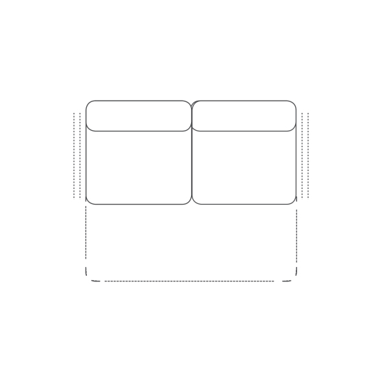 Sofa bez boków z funkcją spania 2,5 FBB GENESIS Podstawowe