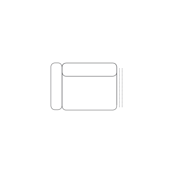 Fotel z jednym bokiem Lewy 1,5L GIOVANNI Podstawowe