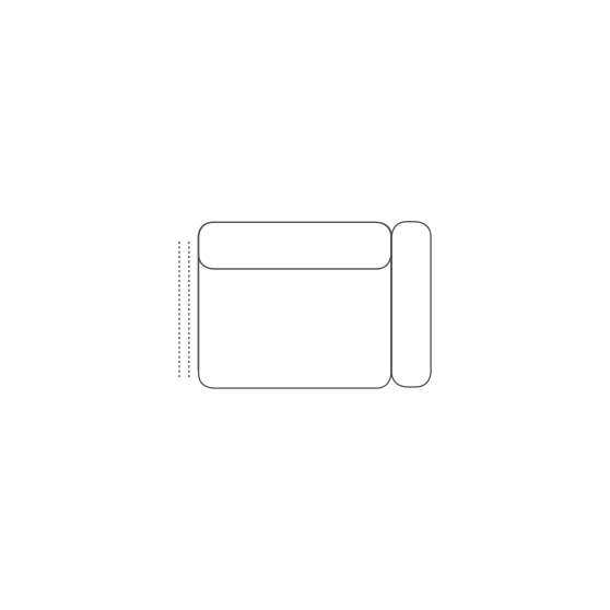 Fotel z jednym bokiem Prawy 1,5R GIOVANNI Podstawowe