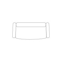 Sofa z niskim oparciem i bokami 2 PEARL Podstawowe