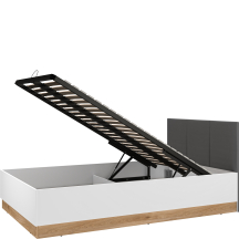 Łóżko 120 x 200 ze stelażem i pojemnikiem 1201 TORINO Podstawowe