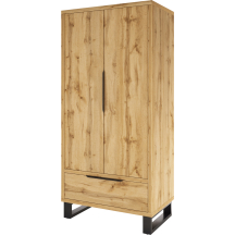 Szafa 2 drzwi 1 szuflada Dąb Wotan 24N0HK18 TYP-18 HALLE Podstawowe