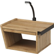 Szafka nocna wisząca z lampką i szufladą Lewa Podstawowe