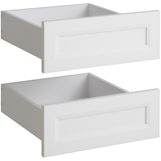 Szuflady nakładane ramka do szafy 1-drzwiowej S1D-515 2szt. COMBO BIAŁE Podstawowe
