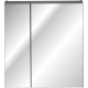 Szafka łazienkowa wisząca z lustrem 84-60-A-2D SANTA FE BLACK Widok z innej strony