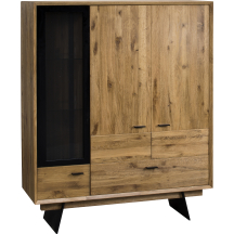 Kredens z oświetleniem LOF.045.DX LOFT DĄB OKSYDOWANY Podstawowe