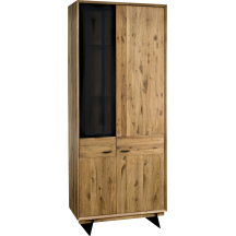 Witryna z oświetleniem LOF.030.DX LOFT DĄB OKSYDOWANY Podstawowe