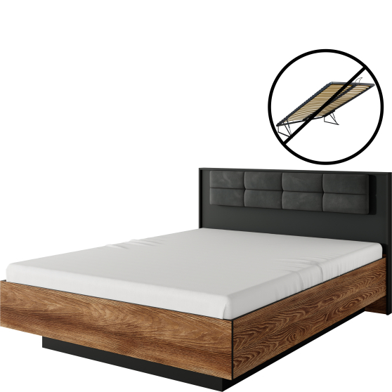 Łóżko 160 x 200 bez stelaża MILTON SYPIALNIA Podstawowe