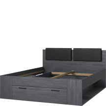 Łóżko 160 x 200 z szufladami zagłowie tapicerowane 24CBEA51 TYP-51 GALAXY Podstawowe