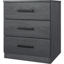 Szafka nocna 3 szuflady Dąb Carbon 24CBEA22 TYP-22 GALAXY Podstawowe