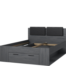 Łóżko 140 x 200 z szufladami zagłowie tapicerowane 24CBEA50 TYP-50 GALAXY Podstawowe