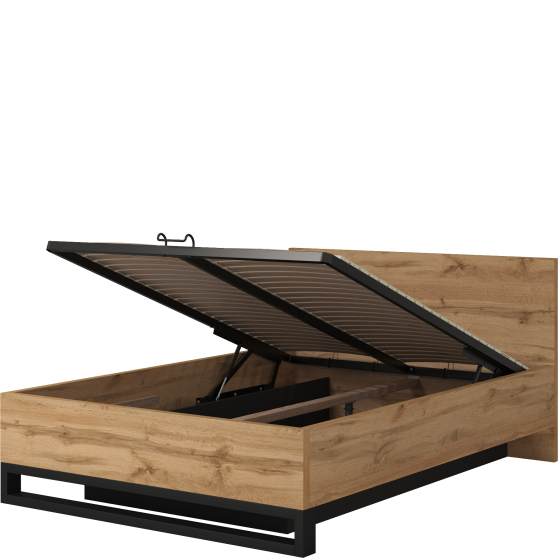 Łóżko 140 x 200 ze stelażem i pojemnikiem 24N0NG50 TYP-50 HALLE SYPIALNIA Podstawowe