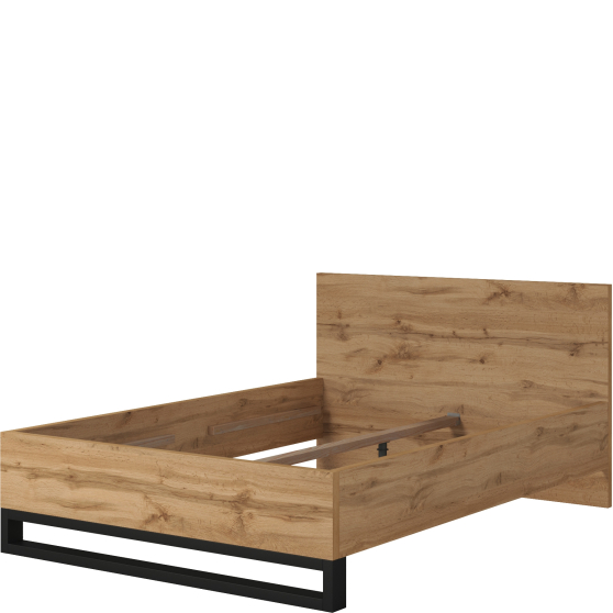 Łóżko 140 x 200 bez stelaża Dąb Wotan 24N0NG30 TYP-30 HALLE SYPIALNIA Podstawowe