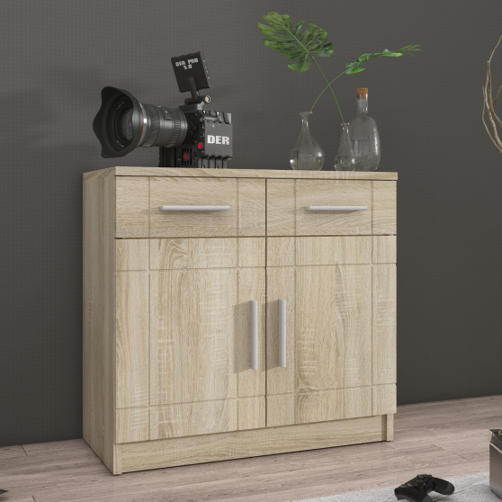 Komoda 2F2S Dąb Sonoma PARIS Podstawowe