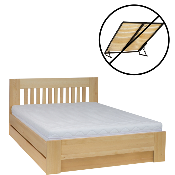 Łóżko drewniane bukowe bez stelaża 180 x 200 LK186 BOX Podstawowe