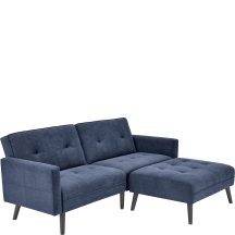 Rozkładana sofa CORNELIUS niebieska Podstawowe