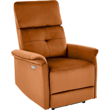 Fotel wypoczynkowy rozkładany z USB SEMIR Cynamonowy Podstawowe