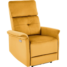 Fotel wypoczynkowy rozkładany z USB SEMIR Musztardowy Podstawowe