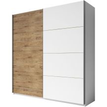 Szafa dwudrzwiowa 200 cm Biały / Dąb Beaufort 2493EA17 TYP-17 GALAXY Podstawowe