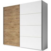 Szafa dwudrzwiowa 220 cm Biały / Dąb Beaufort 2493EA18 TYP-18 GALAXY Podstawowe