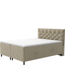 Łóżko kontynentalne 180 x 200 z pojemnikiem i materacem CABO BOX SPRING Podstawowe