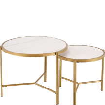 FATIMA biały marmur Halmar Ława zestaw Podstawowe