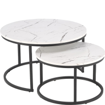 JAVA biały marmur Halmar Ława zestaw Podstawowe