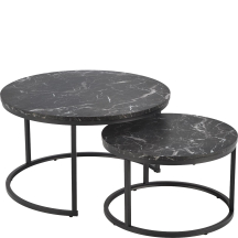 JAVA czarny marmur Halmar Ława zestaw Podstawowe