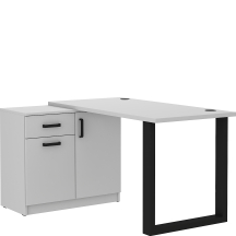 Biurko z komodą 130 Jasny Szary MALTA JASNY SZARY Podstawowe