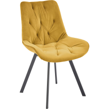 Krzesło metalowe K-519 Czarny / Musztardowy Podstawowe