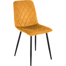 Krzesło metalowe K-525 Czarny / Musztardowy Podstawowe