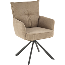 Krzesło metalowe K-528 Czarny / Cappuccino Podstawowe