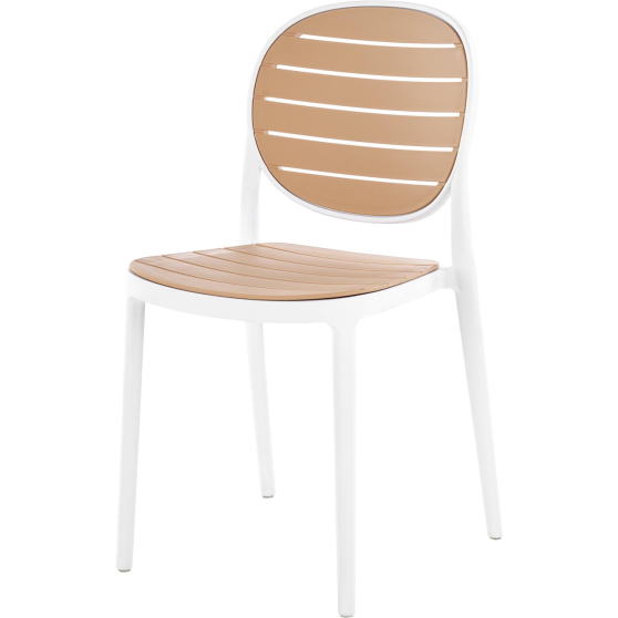 Krzesło K-529 Biały / Naturalny Podstawowe