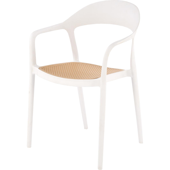 Krzesło K-530 Biały / Naturalny Podstawowe