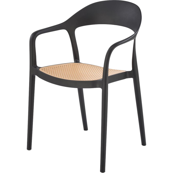 Krzesło K-530 Czarny / Naturalny Podstawowe