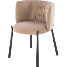 Krzesło metalowe K-531 Czarny / Beż Podstawowe