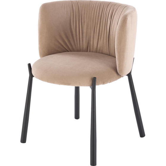 Krzesło metalowe K-531 Czarny / Beż Podstawowe