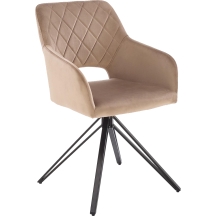 Krzesło metalowe K-535 Czarny / Beż Podstawowe