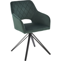 Krzesło metalowe K-535 Czarny / Ciemny Zielony Podstawowe