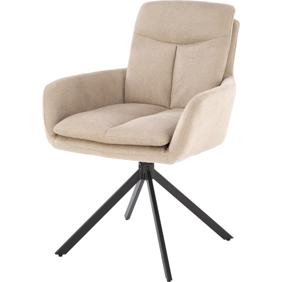 Krzesło metalowe K-536 Czarny / Beż Podstawowe