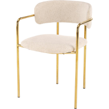 Krzesło metalowe K-537 Złoty / Krem Podstawowe