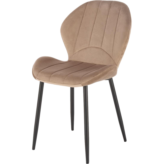 Krzesło metalowe K-538 Czarny / Beż Podstawowe