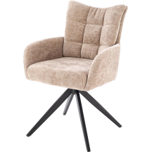 Krzesło metalowe K-540 Czarny / Beż Podstawowe