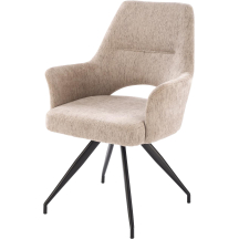 Krzesło metalowe K-542 Czarny / Beż Podstawowe