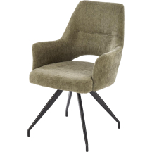 Krzesło metalowe K-542 Czarny / Oliwkowy Podstawowe