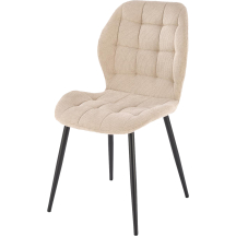 Krzesło metalowe K-548 Czarny / Beż Podstawowe