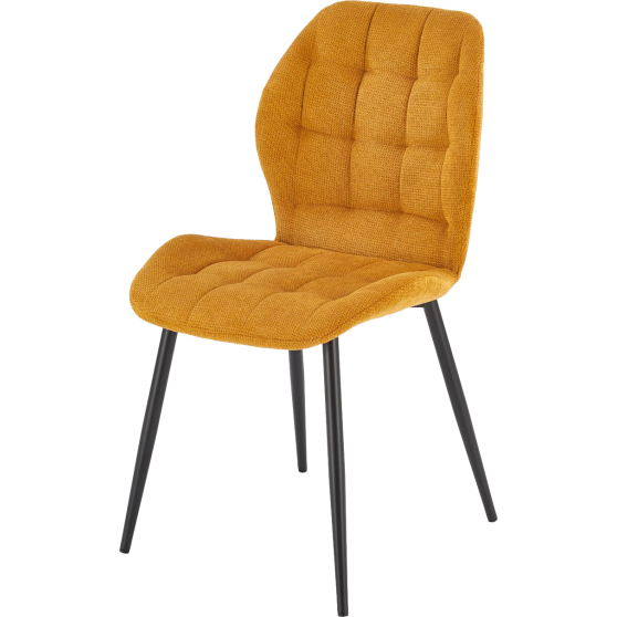 Krzesło metalowe K-548 Czarny / Musztardowy Podstawowe
